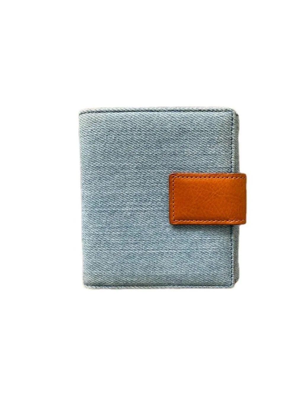 Dior John Galliano Era Denim Floral Embroidery Wallet
